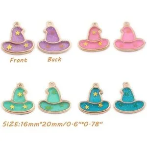 Surtido de 17 piezas lindas joyas de Halloween encantos