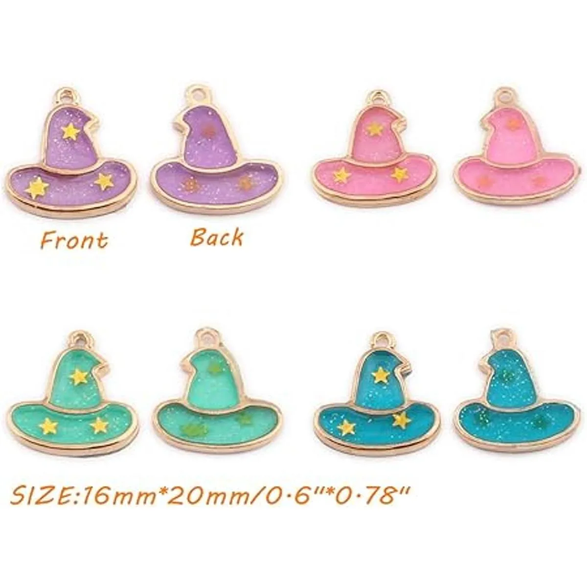 Surtido de 17 piezas lindas joyas de Halloween encantos