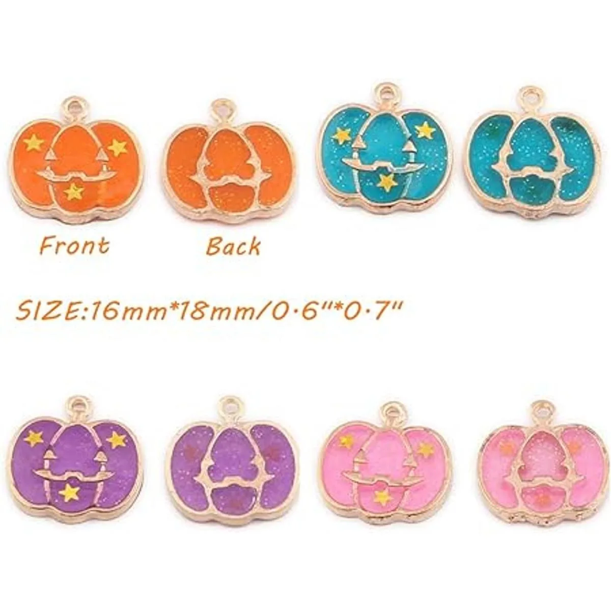 Surtido de 17 piezas lindas joyas de Halloween encantos