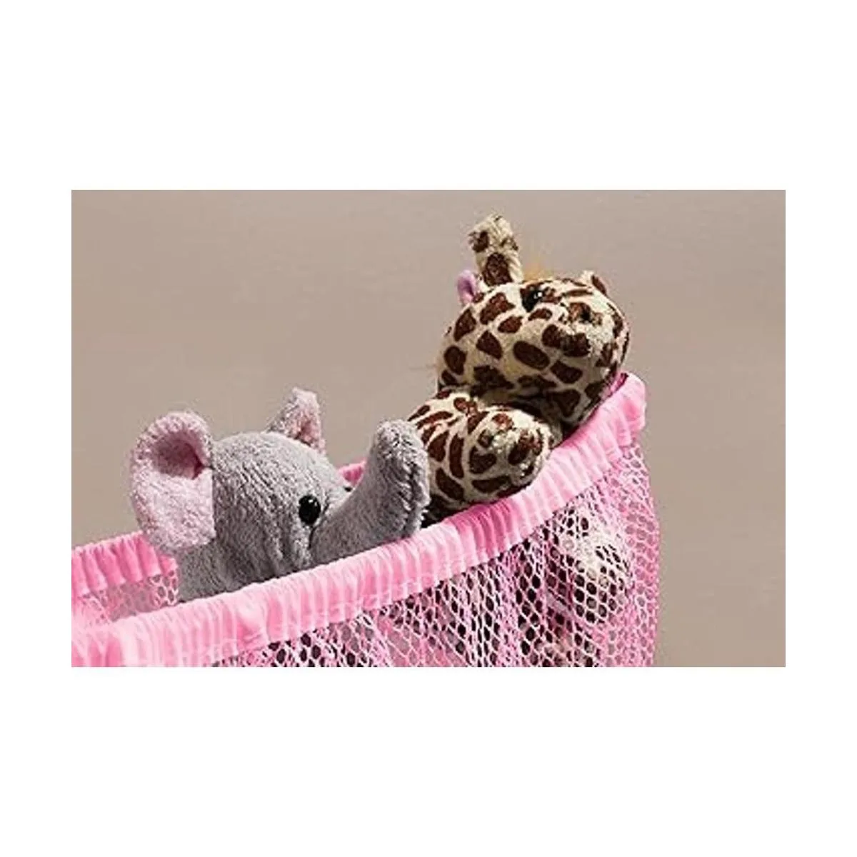 Hamaca de juguete gigante color rosa organiza animales_4