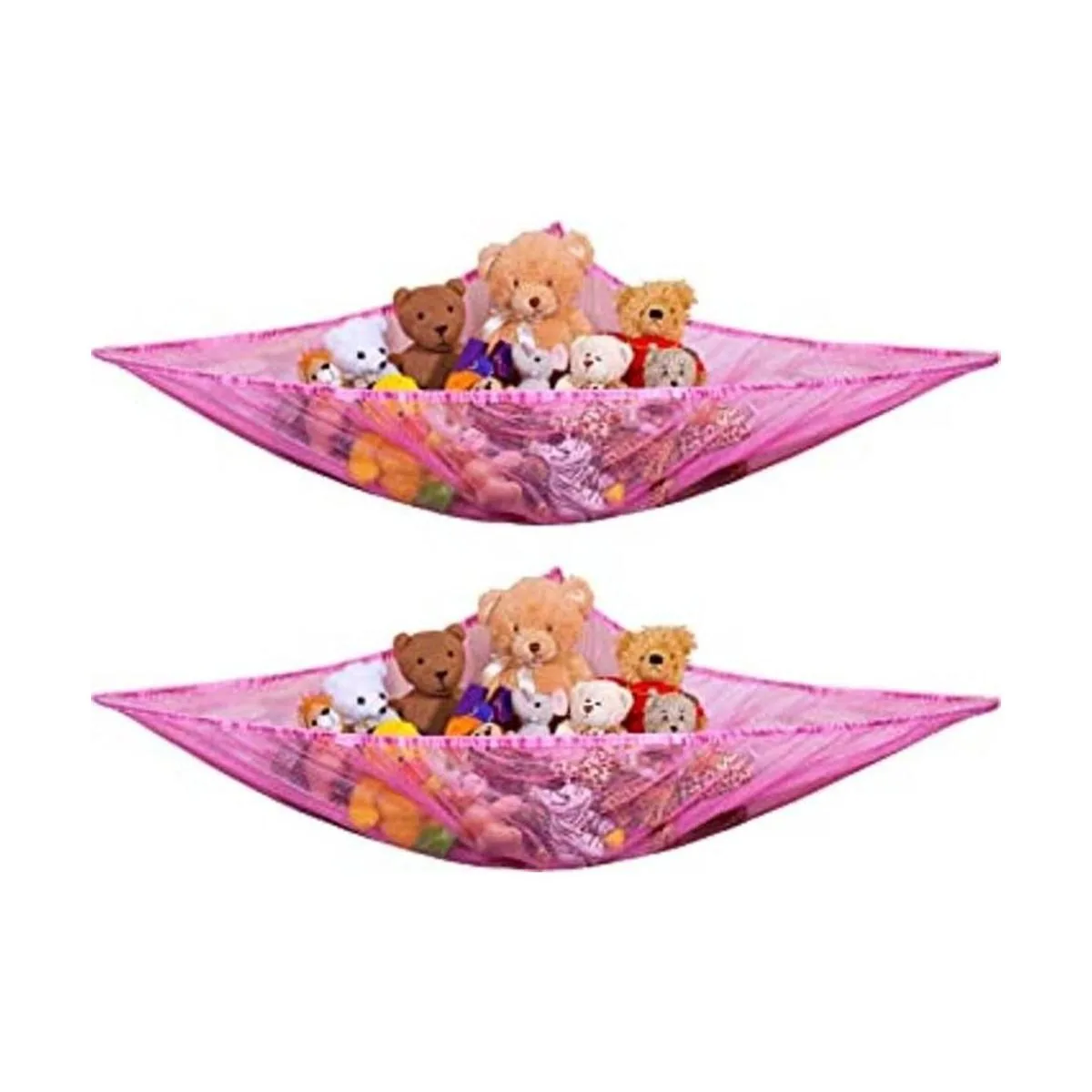 Hamaca de juguete gigante color rosa organiza animales_1