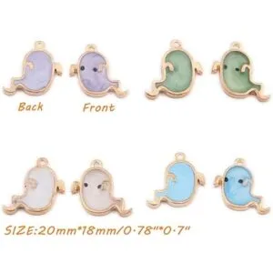 Surtido de 17 piezas lindas joyas de Halloween encantos