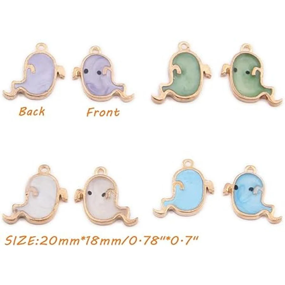 Surtido de 17 piezas lindas joyas de Halloween encantos