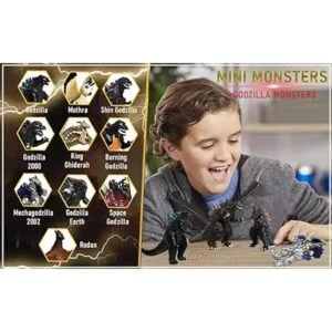 EZFun Juego de 10 juguetes Godzilla con bolsa de_4