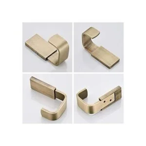 Flybath Ganchos de latón envejecido para toallas para