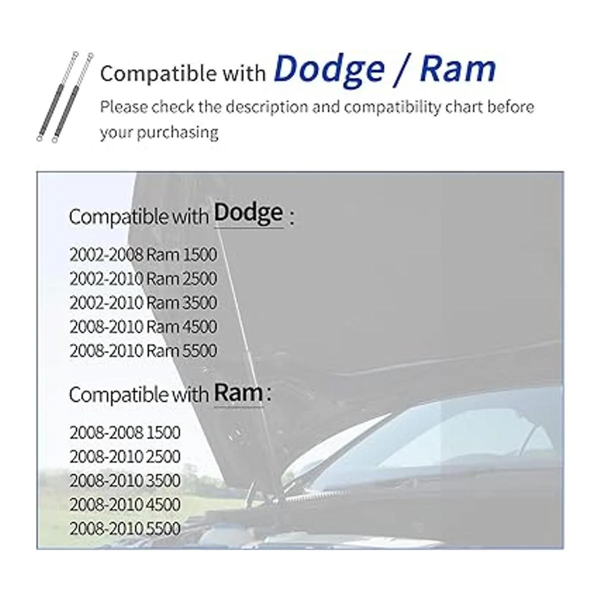 OTUAYAUTO Soporte de elevación para Dodge Ram 1500 2500_2