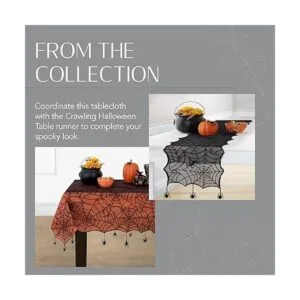 Elrene Home Fashions Crawling Spider Mantel con forro de_5