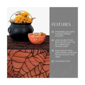 Elrene Home Fashions Crawling Spider Mantel con forro de_3