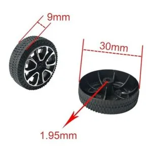 EUDAX Rollo de plástico de 1.181 in x 0.354 in eje de