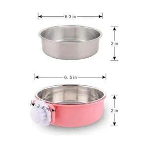 Cuenco para perro extraíble de acero inoxidable para_5