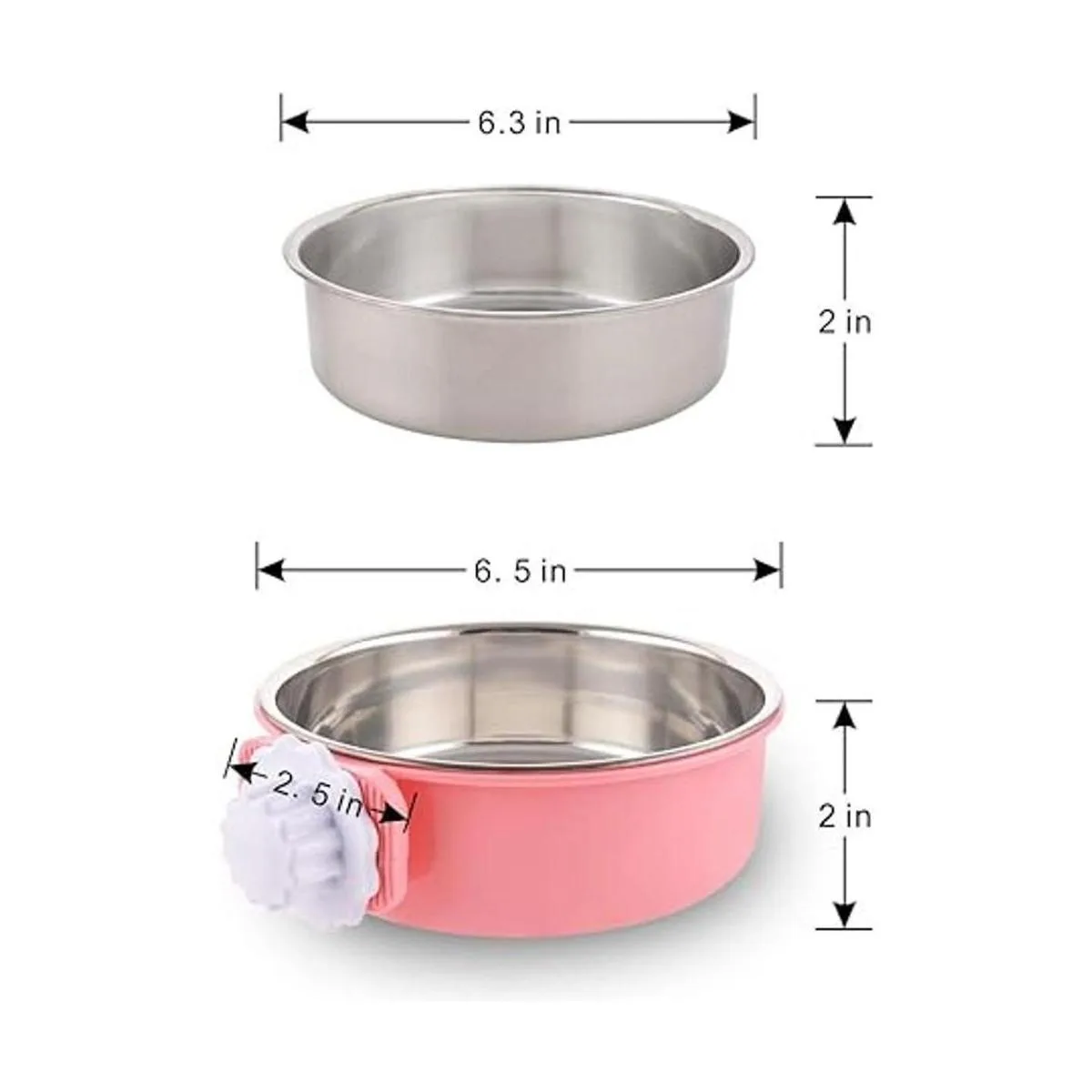 Cuenco para perro extraíble de acero inoxidable para_5