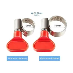 Abrazaderas de acero inoxidable para manguera de 20 piezas_2