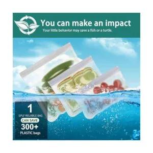 SPLF Paquete de 12 bolsas de almacenamiento reutilizables