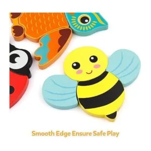 Coogam Juego de rompecabezas de madera 6 piezas en forma_4