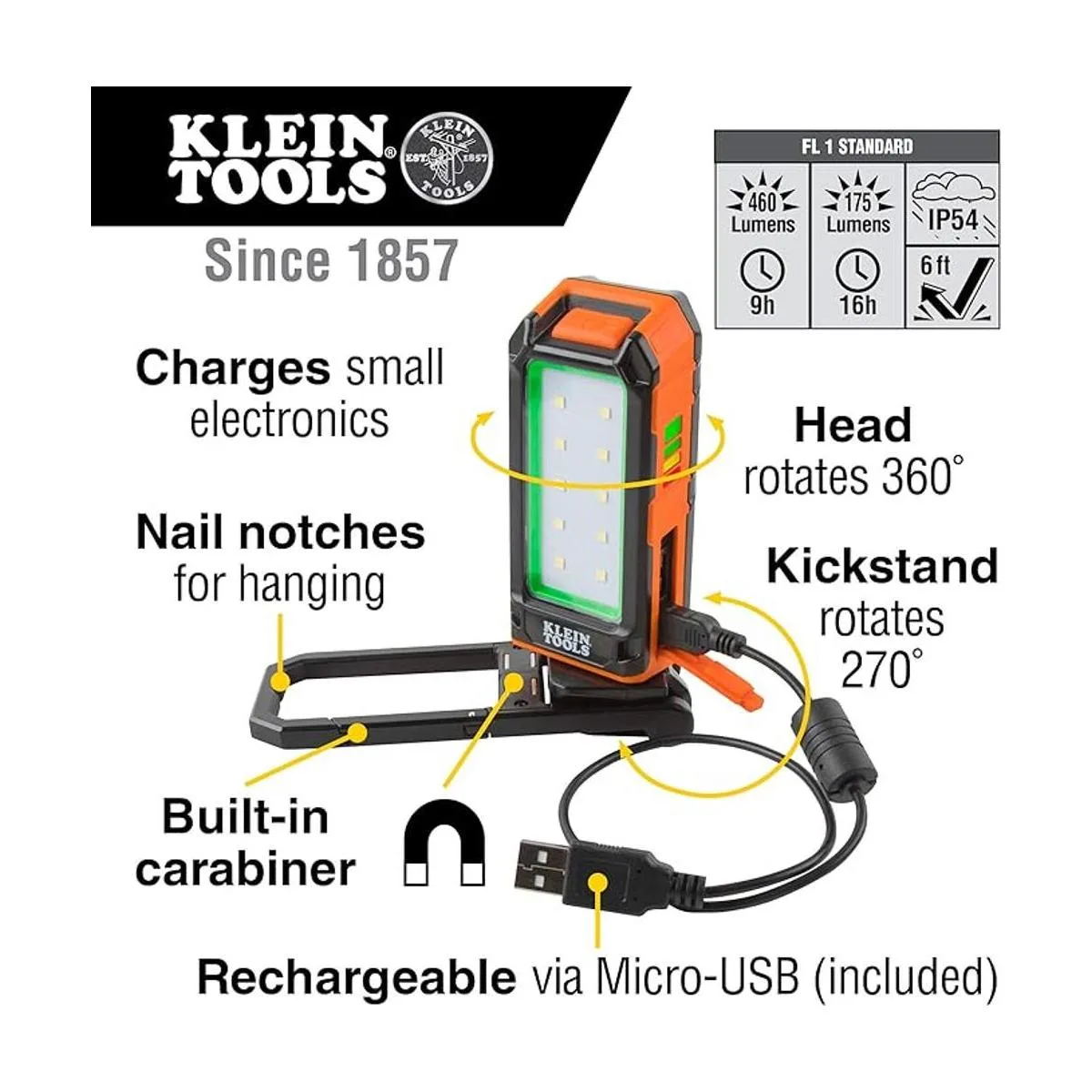 Klein Tools Luz LED 56403 linterna recargable luz de_2