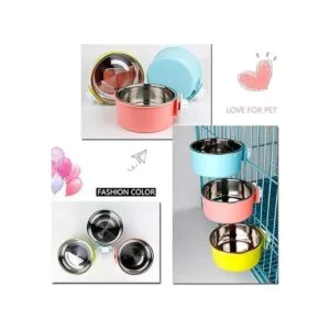 Cuenco para perro extraíble de acero inoxidable para_3