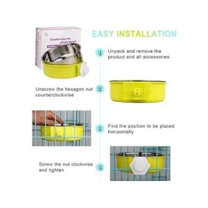 Cuenco para perro extraíble de acero inoxidable para_6