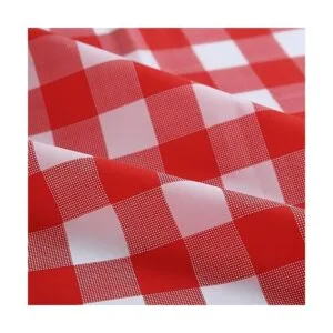 Red Gingham Paquete de 6 manteles de plástico desechables