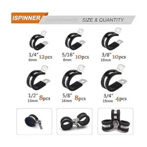 ISPINNER Kit surtido de 52 abrazaderas de cable_2