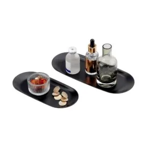 FREELOVE Bandeja de metal para servir toallas platos