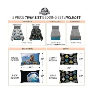 Franco Juego de edredón y sábanas supersuaves con funda_4