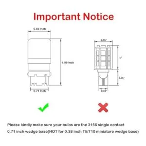 Makergroup S8 3156 Bombillas LED de base de cuña de 12 V_2