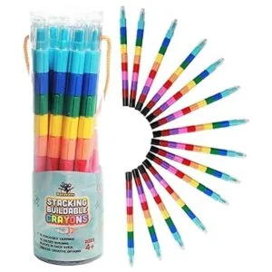 Ratatoys Juego de 15 crayones apilables construibles y