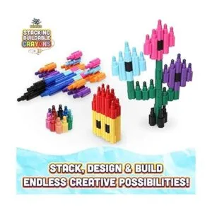 Ratatoys Juego de 15 crayones apilables construibles y