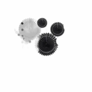 Decoraciones de fiesta en blanco y negro para Halloween_1