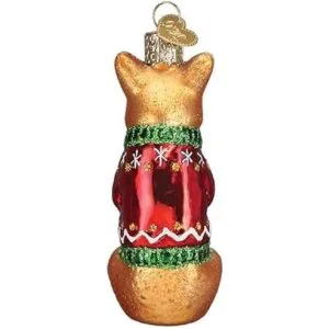 Old World Christmas Adornos de Navidad Corgi de cristal_2