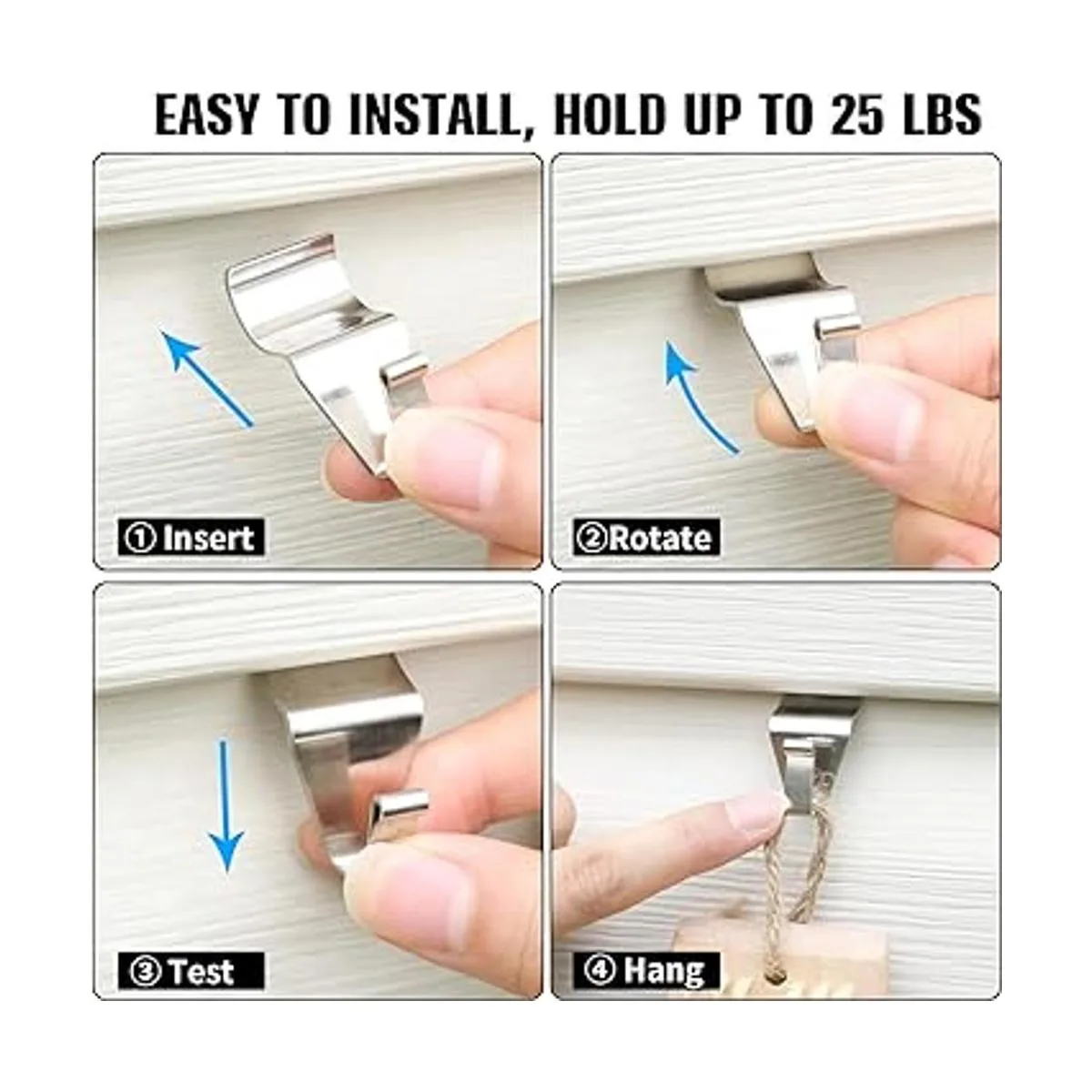 Ganchos de vinilo para colgar paquete de 12 sin_2