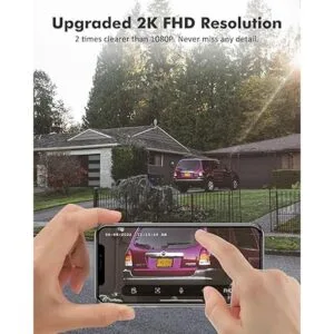 Cámara de seguridad solar 2K FHD cámaras inalámbricas_2