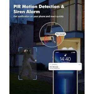 Cámara de seguridad solar 2K FHD cámaras inalámbricas_4