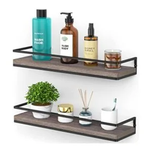 Meangood Juego de 2 estantes flotantes para montaje en