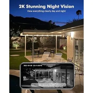 Cámara de seguridad solar 2K FHD cámaras inalámbricas_3
