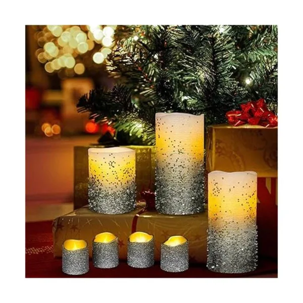 Furora LIGHTING Velas sin llama plateadas con control_2