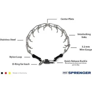 Herm Sprenger Collar de entrenamiento para perros de