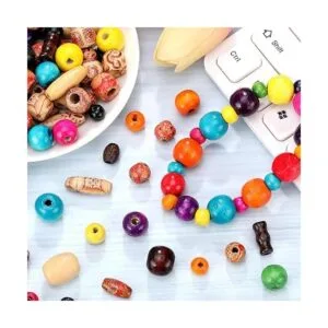 Juego de 800 cuentas de madera incluye 400 cuentas de