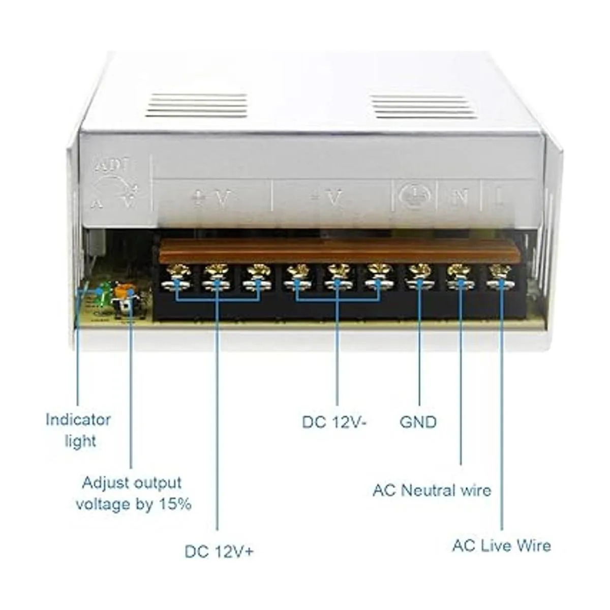 SHNITPWR Fuente de alimentación de 12 V 30 A 360 W_5