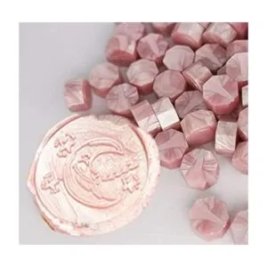 Gpeal 80 piezas de perlas de cera de sellado de rosa de