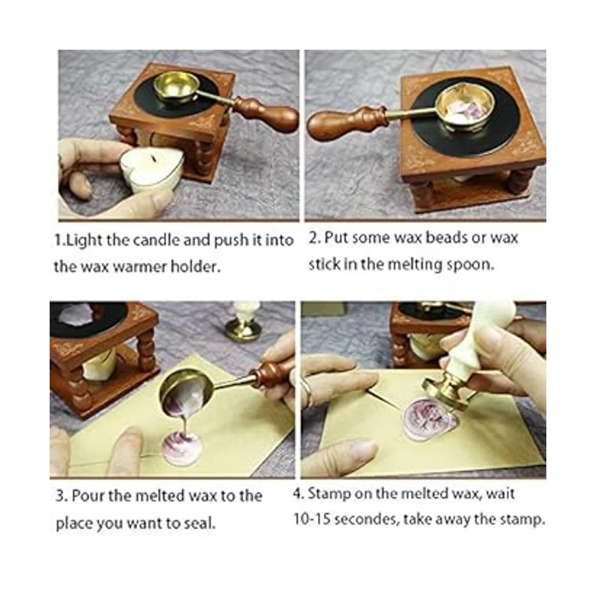 Gpeal 80 piezas de perlas de cera de sellado de rosa de