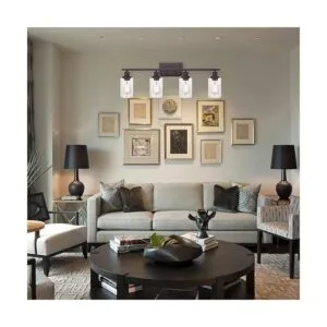 MELUCEE 4 luces de lámpara de pared con acabado de bronce_2