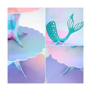 Soporte para pastel de sirena de 3 niveles suministros_2