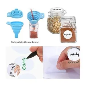 Spanla Tarros de especias paquete de 12 tarros de vidrio