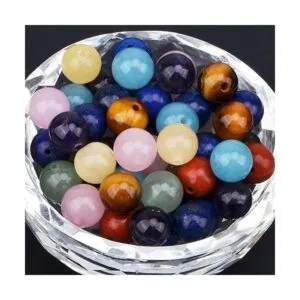 FYGEM Cuentas de piedra natural 200 piezas mixtas de 0.31