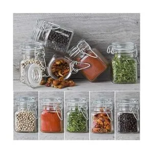 Spanla Tarros de especias paquete de 12 tarros de vidrio