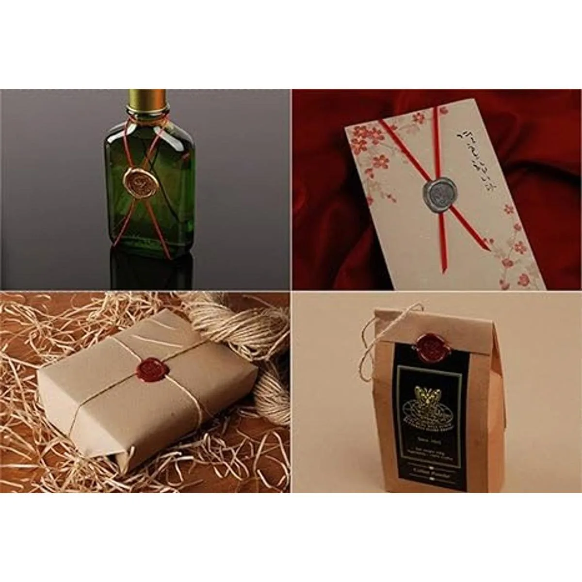 Gpeal 80 piezas de perlas de cera de sellado de rosa de