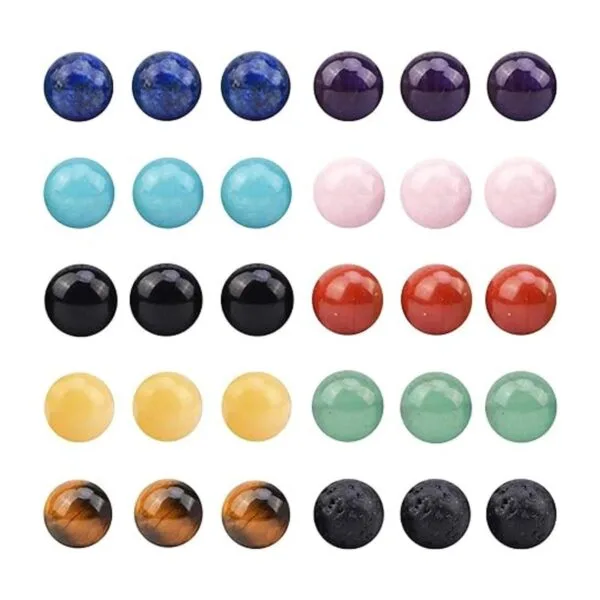 FYGEM Cuentas de piedra natural 200 piezas mixtas de 0.31