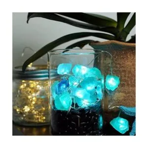 BOHON Cadena de luces de fluorita natural que funciona con_3