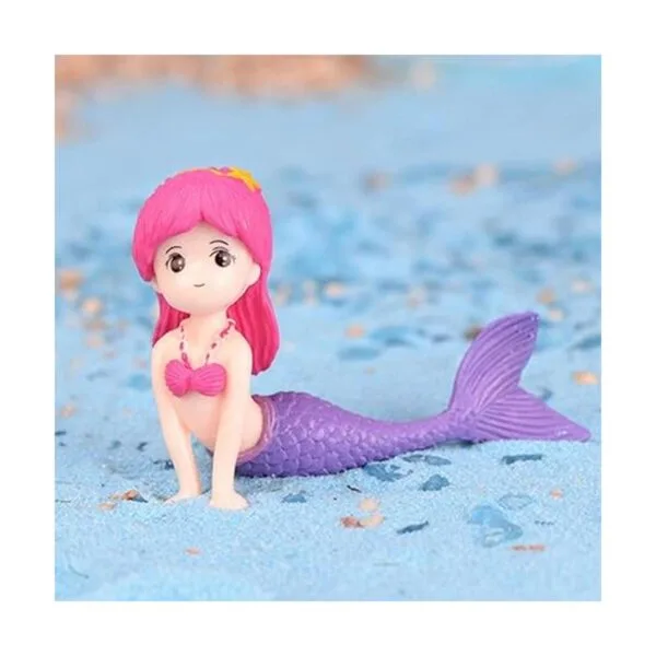 4 figuras de sirena en miniatura decoración de tarta de_4
